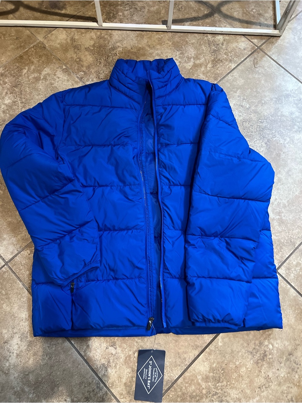 Men's Blue Puffer Jacket - Lightweight Insulated Coat